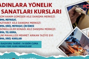 Büyükşehir’in El Sanatları Kurslarında Kayıtlar Başladı