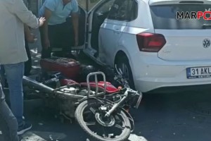 Kahramanmaraş’ta motosiklet ile otomobil çarpıştı: 1 yaralı
