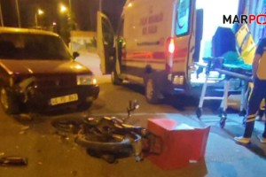 Kahramanmaraş’ta otomobil ile motosiklet çarpıştı: 1 yaralı