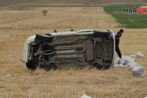 Elbistan’da otomobil takla attı: 1 yaralı