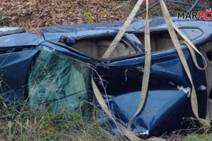 Kahramanmaraş’ta otomobil şarampole yuvarlandı: 2 yaralı