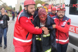 KSÜ’de Acil Durum Tahliye ve Kurtarma Tatbikatı Gerçekleştirildi