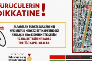 Sürücülerin Dikkatine! Yol Bir Süreliğine Trafiğe Kapalı Olacak