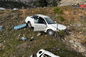 Andırın’da otomobil takla attı: 1 ölü 1 yaralı