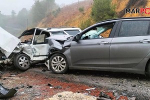 Kahramanmaraş’ta iki otomobil çarpıştı: 1 yaralı