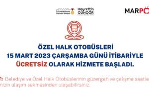 Özel Halk Otobüsleri de Hizmete Başladı