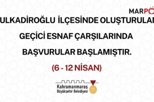 Dulkadiroğlu’nda Oluşturulan Geçici Çarşılara Başvurular Başladı!