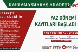 Kahramanmaraş Akademi’de Yaz Dönemi Kayıtları Başladı