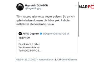 Kahramanmaraş’ta Deprem Sonrası İlk Açıklama!