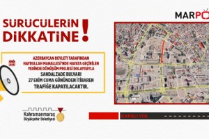 Sandalzade Bulvarı Trafiğe Kapatılıyor!