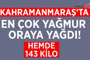 KAHRAMANMARAŞ'TA EN ÇOK YAĞMUR ORAYA YAĞDI!