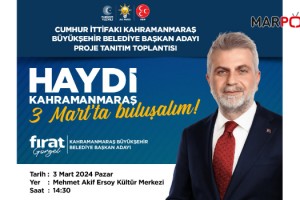 Kahramanmaraş’ı Ayağa Kaldıracak Projeler 3 Mart Pazar Günü Açıklanacak!