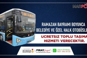 Büyükşehir’den Ramazan Bayramı’nda Ücretsiz Toplu Taşıma Hizmeti