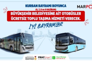 Bayram Süresince Büyükşehir Belediye Otobüsleri Ücretsiz!