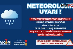 22 Ocak’ta Şehir Genelinde Kar Yağışı Bekleniyor!