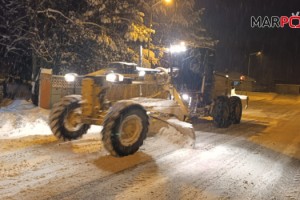 Büyükşehir’den Karla Mücadelede Gece Mesaisi