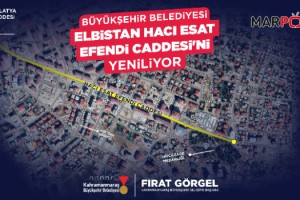 Büyükşehir, Elbistan Hacı Esat Efendi Caddesi’ni 30 Milyonluk Yatırımla Yeniliyor