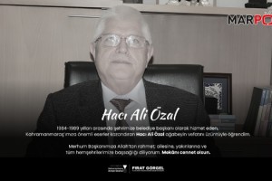 Başkan Görgel’den Hacı Ali Özal İçin Taziye Mesajı